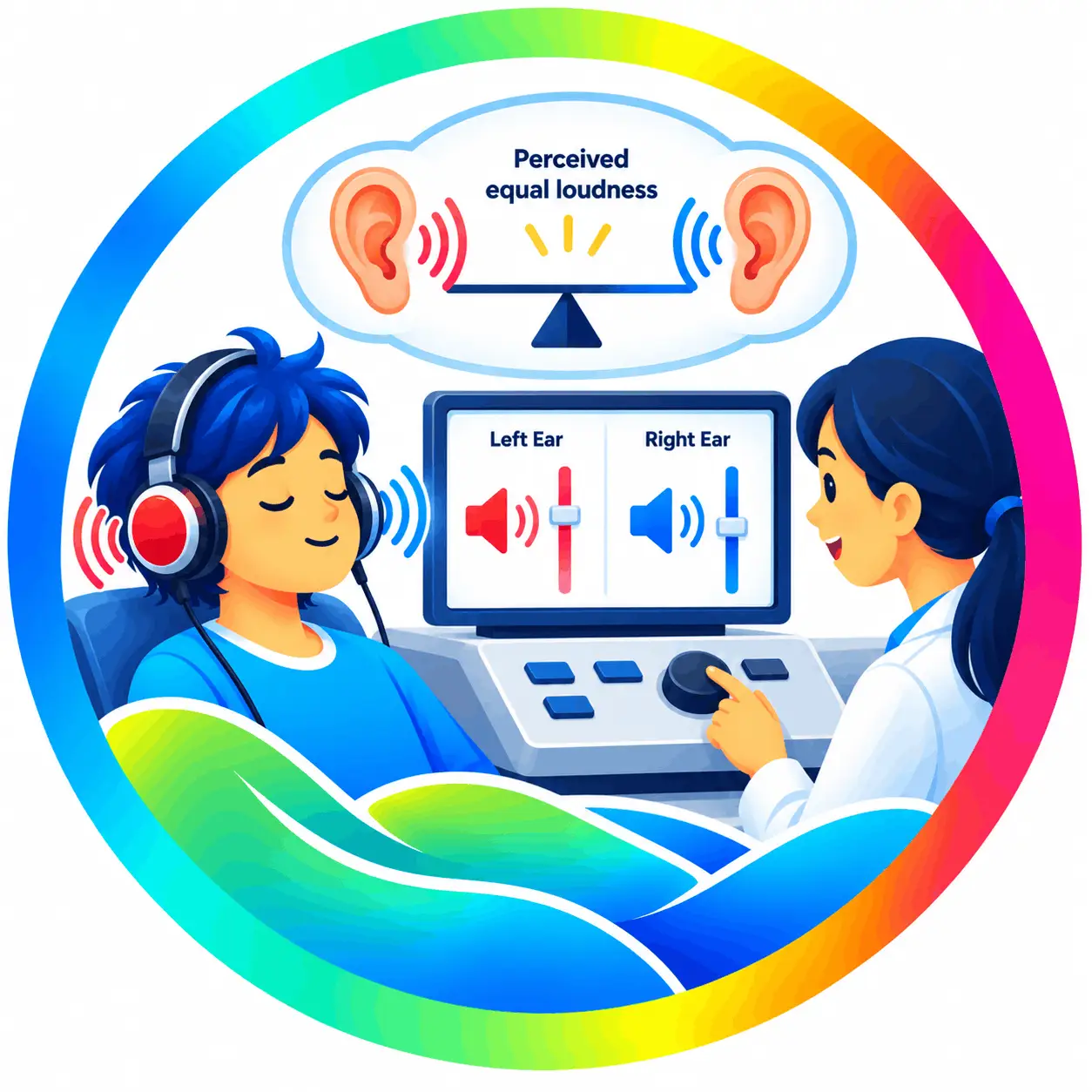 ABLB hearing test illustration for EarHearIndia Hearing & Speech Clinic